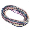 Choker 4mm Natural Garnet Crystal Lapis Labradorite Stone Beads For Woman Fashion Christmas Gift Beaded Necklace Strand 15"