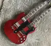 カスタムダークレッドJimmypage 6+12ストリングGSGダブルネックエレクトリックギターダブルネックギターJP EDS1275