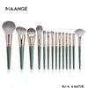 Makeup Tools Maange 14st Borstes Set Green Large Loose Powder High Gloss Eyeshadow Foundation Contour Synthetic Hair Cosmetic 220519 DHFP6