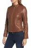 Aangepaste dames zwarte motorfiets lederen jas blazer dames oversized jassen jas