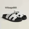 Home Oran Designer Chypre Sandals Genuine Leather Slippers Popular Strap Comfort White Black Brown Man Casual Walking Boys Rubber Flip EU38-46 L