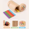 Intelligence Toys Toddler Montessori For 1 2 3 Year Old Color Matching Fine Motor Skills Sensory Wooden Educational Stick Board Game 2 Dhohx