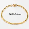 Ketting Nieuwe roestvrijstalen gouden Cubaanse armband voor mannen en vrouwen modieuze hiphop punk sieraden Brithday gift Q240401