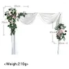 Fleurs décoratives artificielles rétro 70x45cm, accessoires de décoration pour arc de mariage, plate-forme en T, porte d'ouverture de zone de bienvenue