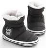 Boots Toddler Baby Boys Shoes Soft Crib Sole Born Kids Babe Winter Warm Casual Black Gray Blue 0-18M