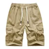 2023 New Workwear Shorts for Men's Large Cotton Casual Pants Sports Capris