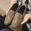 Sapatos de vestido homens confortáveis moda primavera verão casual barco homem mocassins marca design mocassins de couro