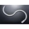 تمرير Tester Diamond 925 Silver Cupan Link Necked Out 6mm 2 صفوف Hip Hop VVS