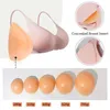 Breast Pad ONEFENG 2 In 1 Silicone Breast Pocket Bra Underwear Small Chest Becoming a big chest Pad Simulation Cartoon Chest Seamless 240330