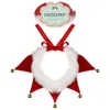 犬のアパレルクリスマスペットネクタイ犬ヘッドスカーフのためのお祝いのスカーフコスチューム服