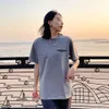 レタープリント、ハイストリートトレンディブランドのルーズカップルTシャツを添えたエッセの半袖