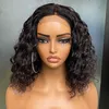 Vente Perruque Bob Lace Closure Wig malaisienne péruvienne brésilienne, cheveux naturels épais, noirs, Deep Wave, brun 4x4, 100% bruts, vierges, Remy,