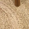 짠 깔개 침실 둥근 카펫 잔디 잔디 깔개 거실 커피 테이블 바닥 매트 alfombra yute redonda tapis jute 240401
