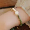 Charm Armbanden Chinese Stijl Groene Bamboe Gezamenlijke Armband Voor Vrouwen Camellia Bloem Bladeren Kwastje Unieke Prachtige Sieraden Gift 2024