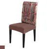 Chair Covers Wooden Door Paint Retro Dining Spandex Stretch Seat Cover For Wedding Kitchen Banquet Party Case