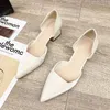 Top Franse Holle Sandalen Zomer Sandaal Dames Schoenen Mid Hak Dikke Puntige Enkele Baotou Fairy Stijl Sandles Hakken Fenty Slides 240228