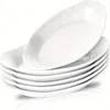 Bowls Set Of 6 Ceramic Au Gratin Baking Dishes Oval Oven Safe White Porcelain Kitchen Bakeware/Baker 9 I
