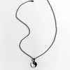 Anhänger Halsketten Herren Edelstahl Halskette Chinesischen Stil Yin Yang Tai Chi Für Männer Männlich Schmuck Zubehör