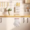 Suporte de luva descartável de plástico de armazenamento de cozinha montado na parede com 100pcs fixação estável organizador luvas clipe