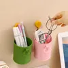 Ganci Articoli di cancelleria per desktop Pennelli per trucco Simpatico portapenne semplice Tubo portaoggetti Organizer da scrivania in stile retrò