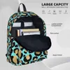 Sırt çantası mavi turkuaz altın metalik leopar baskı kürk lekeleri kadın backpacks erkekler kitap çantası moda öğrencileri okul çantaları seyahat sırt çantası