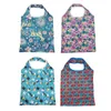 Boodschappentassen 4 stuks Handige boodschappen Polyester Opvouwbaar Prachtig patroon Bloemenprint draagtas Veel gebruikt