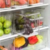 Storage Bottles Fridge Organizers And Clear Container With Handles Small Large Sized Refrigerator Organizer Bins For Fruit