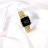 Wristwatches Women's Crystal Bracelet Watch Easy To Read Square Dial Touch Screen Wristwatch Eting And Dating Office