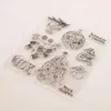 Bouteilles de rangement cartes de vœux timbres de noël pour faire un sceau Transparent clair lettre à décorer Scrapbook Silicone Scrapbooking