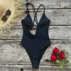 Sexy Solid One Piece Swimsuit Swight Swightweight Women Women Monokini Modo di spalla regolabile da bagno Abitutto da bagno Swim Wear 240401