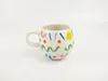 Tazze Tazza da tè in ceramica per tazza rotonda in porcellana con linee colorate disegnate a mano Tazze per ufficio e casa per coppie per feste