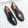 Chaussures habillées Hommes Cuir Noir Printemps Respirant Hauteur Augmentant Semelle Jeunesse Casual Business Wear Mariage