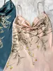 OYV6 SEXY PAJAMAS 2 PCS SET NEW Women Pyjamas Satin Silk Nightgown Print V-Neck Women Sexiga hängslen Hemkläder 2404101