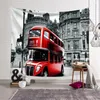 Tapissries City Landmark 3D Tapestry Wall Hanging Industrial Style Hippie Bus Bridge Print Esthetic Room Decor Carpet Dorm Decoration