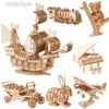 Blocchi Puzzle 3D in legno Giocattoli per bambini e adolescenti adulti Assemblaggio fatto a mano di animali Giocattolo Building Blocks Set Giocattolo educativo Jigsaw Board fai da te 240401