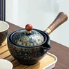 360 ° Rotacja Twórca herbaty Przenośne zbiór herbaciarni z szklanki ceramicznej Infuser dla Puer Chinese Gongfu na zewnątrz 240325