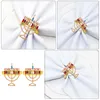 Table Cloth 2 Pcs Kosher Napkin Rings Menorah Holder Christmas Decor Decorative Serviette Buckle