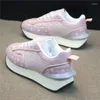 Casual Shoes Chunky Sneaker Plus Size 43 44 Men Women Retro Running Fashion Leather Fabric Upper Height Increased Platform