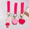 Fashion Cartoon Movie Charakter Keychain Gummi und Schlüsselring für Rucksackschmuckschlüsselkette 083558