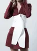 Belts DEAT Fashion Womens Wide Girdle Controlling Colors Unadjustable Zipper Single Loop Waistband Autumn Versatile 2024 New 7AB1271 Q240401