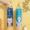 Storage Bags Cute Home Trash Hanging Plastic Kitchen Organization Garbage Dispenser Wall Mounted Groceries Organizer Bag Hook