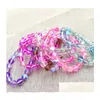 Brins de perles 10Mm Atte Mystic Aura Quartz perles roses Bracelet élastique pierre précieuse perle livraison directe Dh4Hz