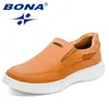 Casual Shoes Bona 2024 Designers Leather Loafers Office For Men Driving Comfort Slip On Party Wedding Man