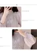 Urban Sexy Dresses HMA 2024 Ny vår /Autumn Luxury Diamond Tassel Fold Bright Silk Dress Womens Slim Midje Lantern Sleeve Ruffle Long YQ240330