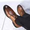 Casual Shoes Korean Version Men Leather Anti-slip Wearable Comfort Office Formal Business Wedding Party Driving