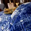 Designer sängkläder sätter lyx 3d barock modernt tryck djur guld mode sängkläder bekväma 3 st.