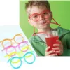 Autre Jardin de la maison 500pcs Nouveauté incroyable Silly MTI-Colors Lunettes St Funny Boire Cadres Lunettes Sts DIY Enfants Enfants Drinkware Dhfwy