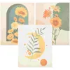 Decoratieve Beeldjes 3 stks Huishoudelijke Muur Decor Zonnebloem Patroon Maan Canvas Schilderij Posters