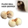 Accessori per capelli Pelliccia sintetica Piccolo artiglio Palla a doppia faccia Morbido pom Tornante Clip P Copricapo Ragazze Fluffy K4V2 Consegna a goccia Baby Kids Mate Otesz