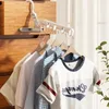 Hangers 5 Holes Foldable Travel Hanger Space Saving Heavy Duty Clothes Storage Organizer Wrinkle Plastic Folding Rack